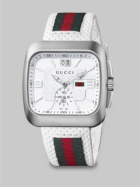 white face gucci watch